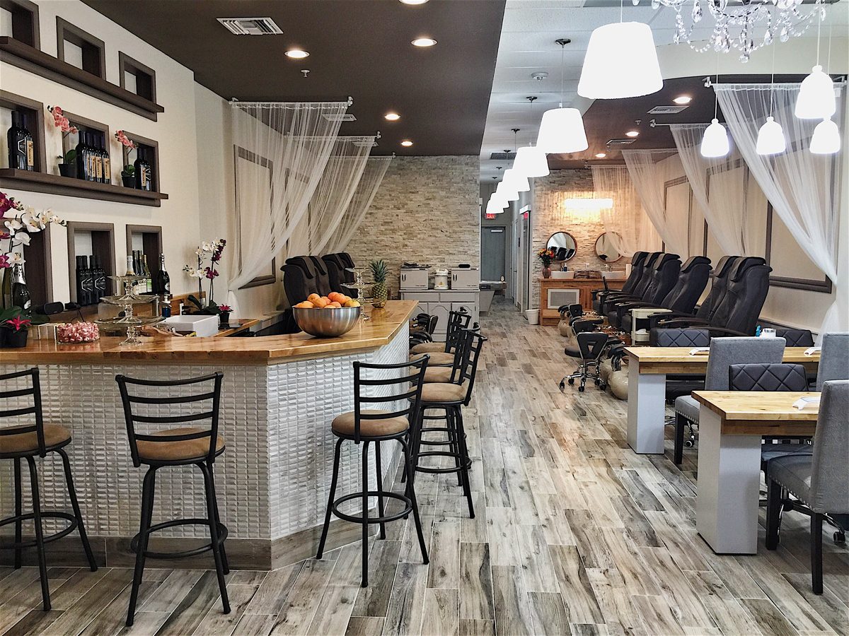 Luxury nontoxic nail spa interior Naples FL